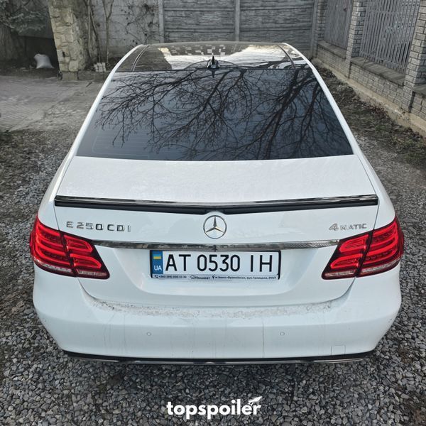 Спойлер багажника Mercedes-Benz E class w212 2008-2015 (ABS пластик) сабля Мерседес 212 (чорний глянець) W212 фото