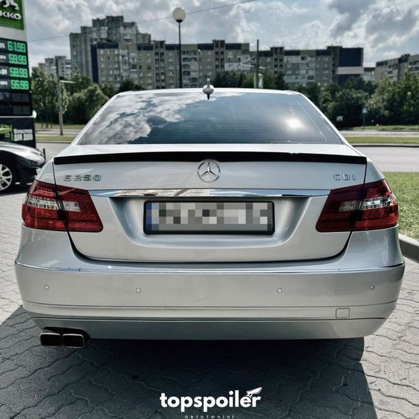 Спойлер багажника Mercedes-Benz E class w212 2008-2015 (ABS пластик) сабля Мерседес 212 (чорний глянець) W212 фото