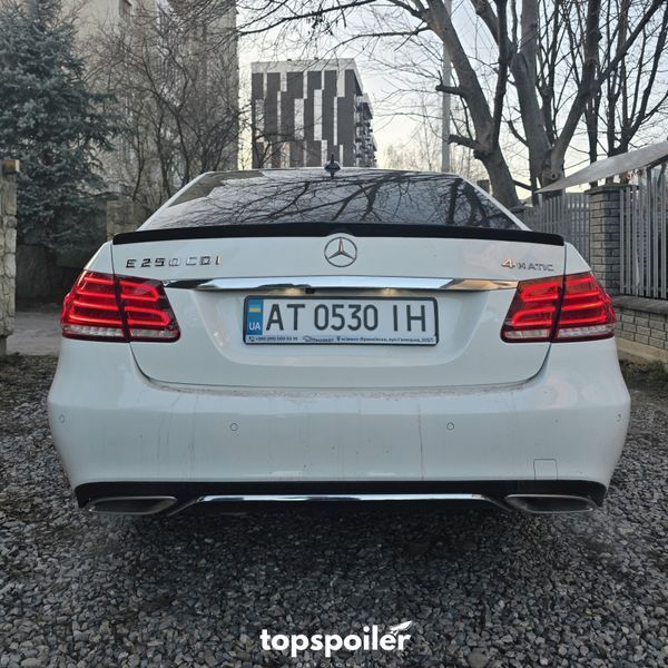 Спойлер багажника Mercedes-Benz E class w212 2008-2015 (ABS пластик) сабля Мерседес 212 (чорний глянець) W212 фото