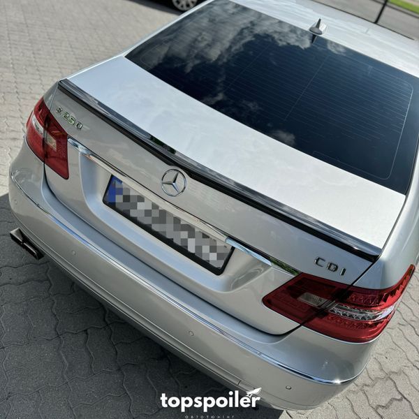 Спойлер багажника Mercedes-Benz E class w212 2008-2015 (ABS пластик) сабля Мерседес 212 (чорний глянець) W212 фото