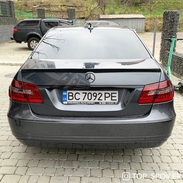 Спойлер багажника Mercedes-Benz E class w212 2008-2015 (ABS пластик) сабля Мерседес 212 (чорний глянець) W212 фото
