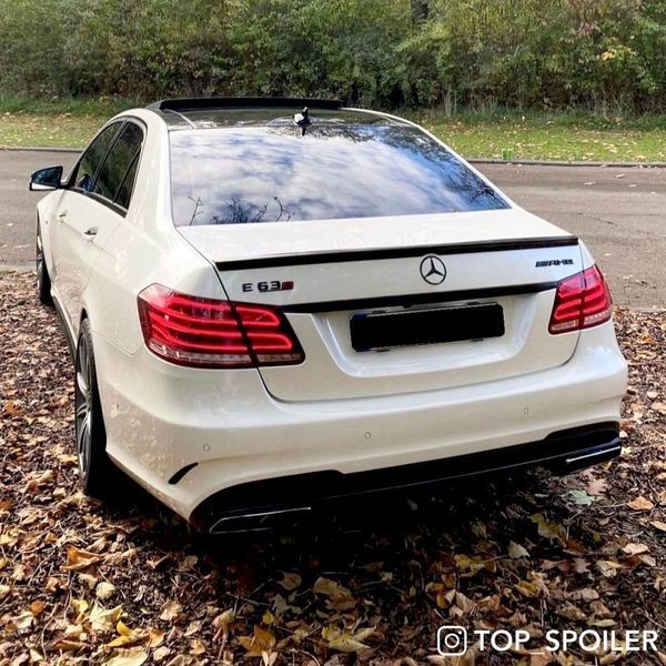 Спойлер багажника Mercedes-Benz E class w212 2008-2015 (ABS пластик) сабля Мерседес 212 (чорний глянець) W212 фото