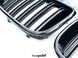 Решітка радіатора BMW X3 G01 / X4 G02 2017-2021 Double line стиль M (ніздрі, ноздри БМВ) чорний глянець G01-M2 фото 5