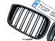 Решітка радіатора BMW X3 G01 / X4 G02 2017-2021 Double line стиль M (ніздрі, ноздри БМВ) чорний глянець G01-M2 фото 2