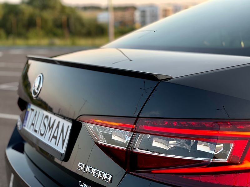 Спойлер багажника Skoda Superb 3 2015-2024 (ABS пластик) сабля Шкода Суперб 3 (чорний глянець) SP-3 фото