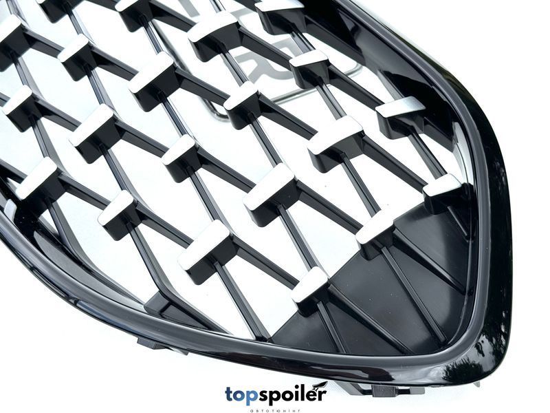 Решітка радіатора BMW 2 F44 2020-2023 стиль Diamond + хром (ніздрі, ноздри БМВ Ф44) F44-DIA фото