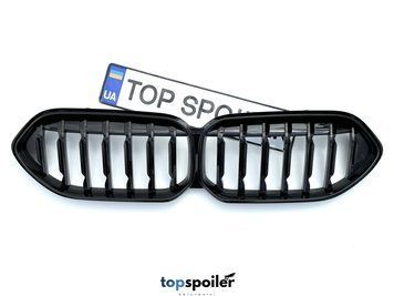 Решітка радіатора BMW 2 F44 2020-2023 Single line стиль М (ніздрі, ноздри БМВ Ф44) чорний глянець 2-F44 фото