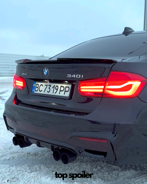 Спойлер багажника BMW 3 F30 2012-2018 стиль М4 (ABS пластик) дактейл БМВ Ф30 (чорний глянець) F30-M4 фото