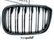 Решітка радіатора BMW X3 G01 / X4 G02 2017-2021 Double line стиль M LCI (ніздрі, ноздри БМВ) чорний глянець G01-M3 фото 3