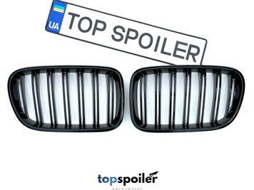 Решітка радіатора BMW X3 F25 2010-2014 стиль М (ніздрі, ноздри Ф25) чорний глянець F25-11 фото