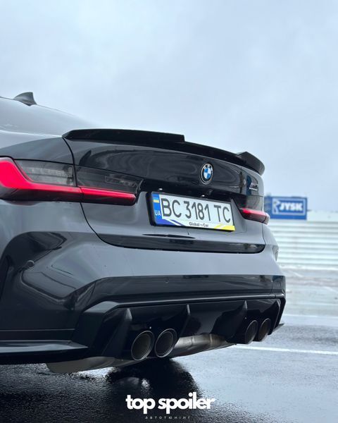 Спойлер багажника BMW 3 G20 2019+ стиль М4 (ABS пластик) дактейл БМВ (чорний глянець) G20-M4 фото
