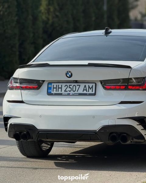 Спойлер багажника BMW 3 G20 2019+ стиль М4 (ABS пластик) дактейл БМВ (чорний глянець) G20-M4 фото