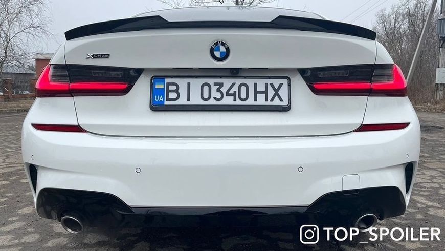 Спойлер багажника BMW 3 G20 2019+ стиль М4 (ABS пластик) дактейл БМВ (чорний глянець) G20-M4 фото