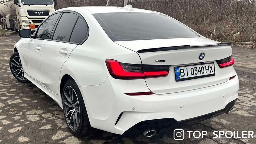 Спойлер багажника BMW 3 G20 2019+ стиль М4 (ABS пластик) дактейл БМВ (чорний глянець) G20-M4 фото