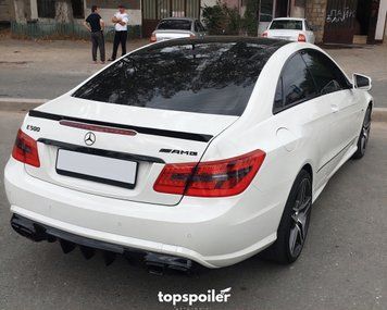 Спойлер багажника Mercedes-Benz E class w207 Coupe 2009-2017 (ABS пластик) сабля Мерседес 207 купе (чорний глянець) W207-1 фото