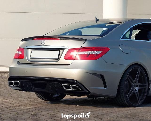 Спойлер багажника Mercedes-Benz E class w207 Coupe 2009-2017 (ABS пластик) сабля Мерседес 207 купе (чорний глянець) W207-1 фото