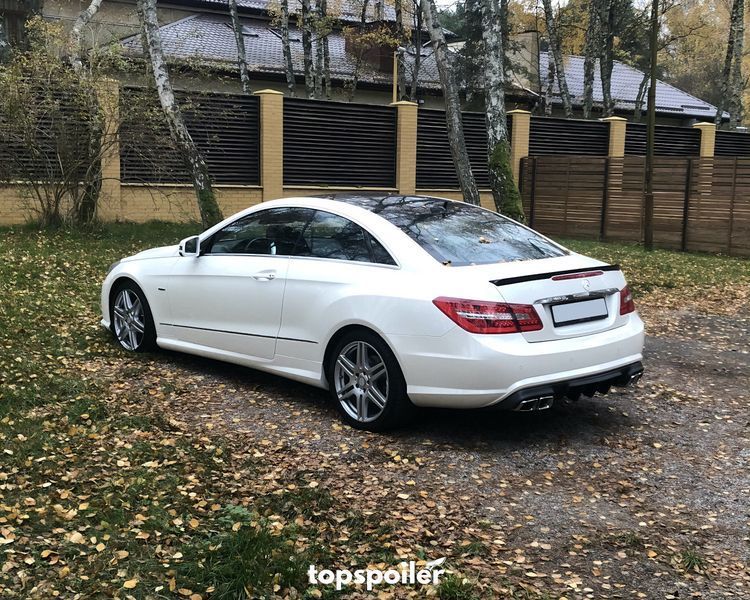 Спойлер багажника Mercedes-Benz E class w207 Coupe 2009-2017 (ABS пластик) сабля Мерседес 207 купе (чорний глянець) W207-1 фото