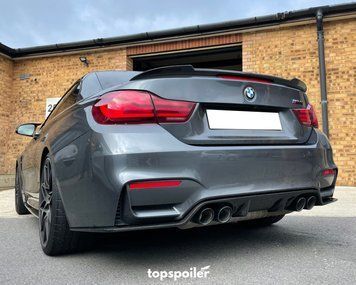 Спойлер багажника BMW 4 F33 Cabrio 2013-2020 стиль М4 (ABS пластик) дактейл БМВ Ф33 (чорний глянець) F33-M4 фото