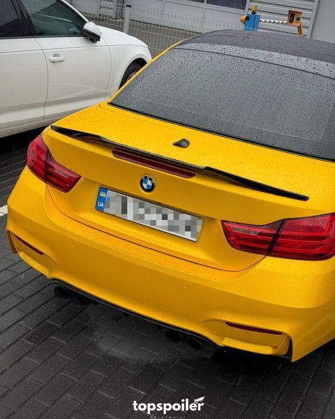 Спойлер багажника BMW 4 F33 Cabrio 2013-2020 стиль М4 (ABS пластик) дактейл БМВ Ф33 (чорний глянець) F33-M4 фото