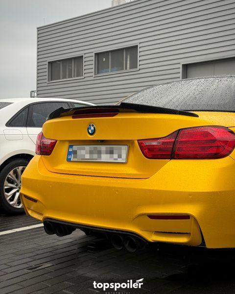 Спойлер багажника BMW 4 F33 Cabrio 2013-2020 стиль М4 (ABS пластик) дактейл БМВ Ф33 (чорний глянець) F33-M4 фото