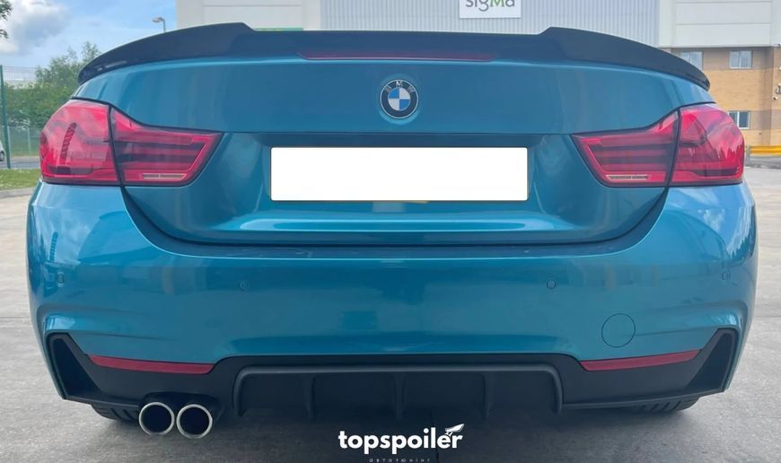 Спойлер багажника BMW 4 F33 Cabrio 2013-2020 стиль М4 (ABS пластик) дактейл БМВ Ф33 (чорний глянець) F33-M4 фото