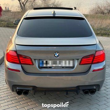 Спойлер багажника BMW 5 F10 2010-2017 стиль М5 (ABS пластик) сабля БМВ Ф10 (чорний глянець) F10-M5 фото