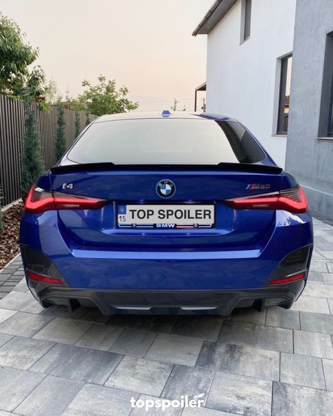 Спойлер багажника BMW 4 G26 Gran Coupe 2020+ стиль М4 (ABS пластик) дактейл БМВ (чорний глянець) 4-GS фото
