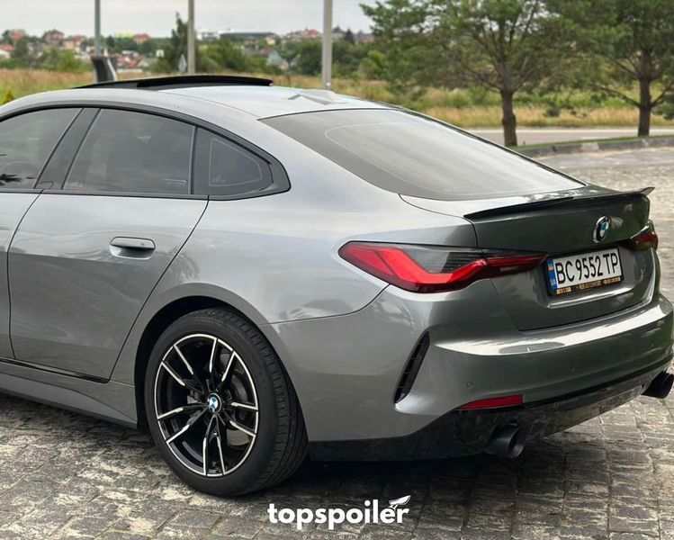 Спойлер багажника BMW 4 G26 Gran Coupe 2020+ стиль М4 (ABS пластик) дактейл БМВ (чорний глянець) 4-GS фото
