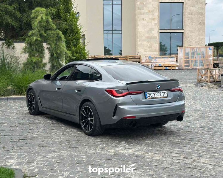 Спойлер багажника BMW 4 G26 Gran Coupe 2020+ стиль М4 (ABS пластик) дактейл БМВ (чорний глянець) 4-GS фото