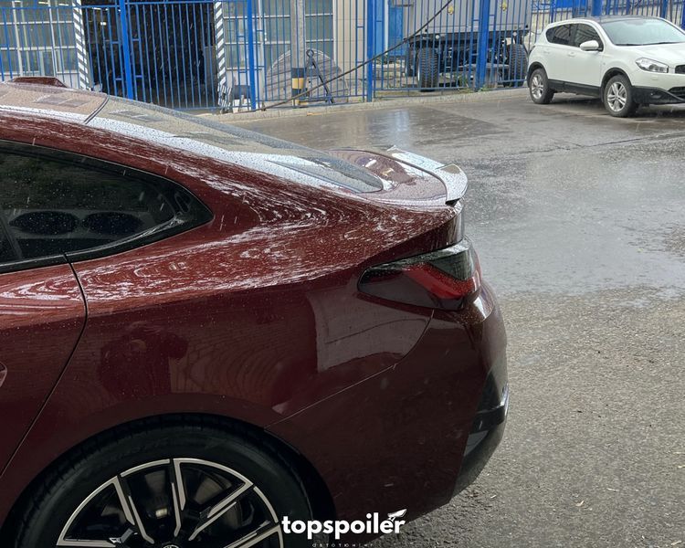 Спойлер багажника BMW 4 G26 Gran Coupe 2020+ стиль М4 (ABS пластик) дактейл БМВ (чорний глянець) 4-GS фото