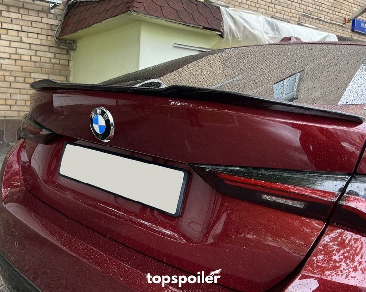 Спойлер багажника BMW 4 G26 Gran Coupe 2020+ стиль М4 (ABS пластик) дактейл БМВ (чорний глянець) 4-GS фото