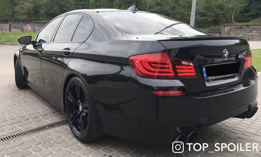 Спойлер багажника BMW 5 F10 2010-2017 стиль М5 (ABS пластик) сабля БМВ Ф10 (чорний глянець) F10-M5 фото