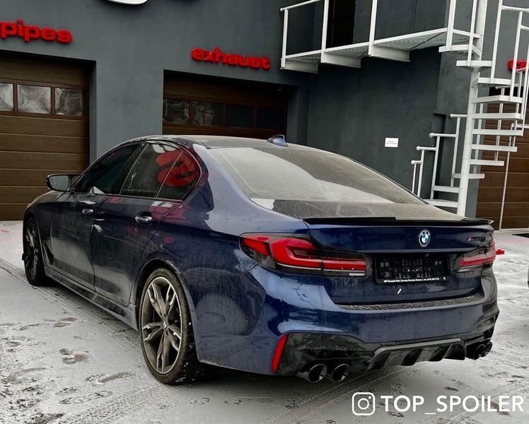 Спойлер багажника BMW 5 G30 F90 2017+ стиль М4 (ABS пластик) дактейл БМВ G30 Ф90 (чорний глянець) G30-M4 фото