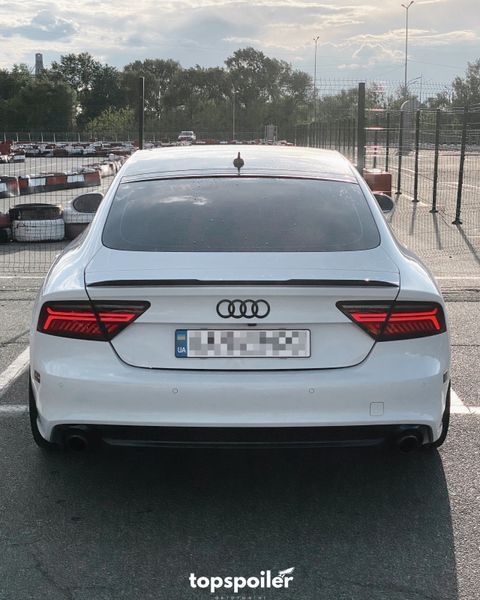 Спойлер багажника Audi A7 Sportback 2012-2018 стиль M4 (ABS пластик) дактейл Ауді Ауди А7 (чорний глянець) A7-M4 фото