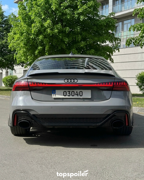 Спойлер багажника Audi A7 4K Sportback 2018+ стиль M4 (ABS пластик) дактейл Ауді Ауди А7 (чорний глянець) A7-4K фото