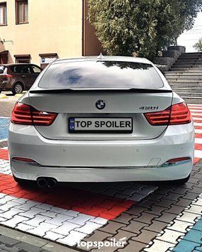 Спойлер багажника BMW 4 F36 Gran Coupe 2014-2020 стиль М4 (ABS пластик) дактейл БМВ Ф36 (чорний глянець) F36-M4 фото