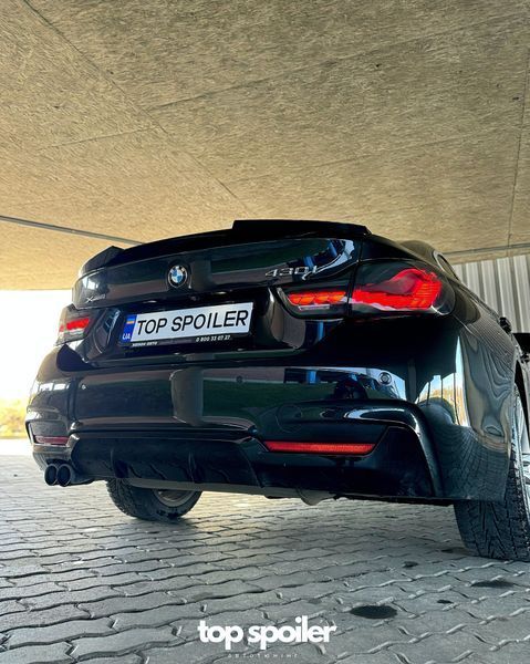 Спойлер багажника BMW 4 F36 Gran Coupe 2014-2020 стиль М4 (ABS пластик) дактейл БМВ Ф36 (чорний глянець) F36-M4 фото