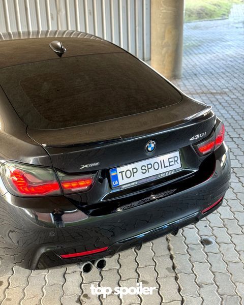 Спойлер багажника BMW 4 F36 Gran Coupe 2014-2020 стиль М4 (ABS пластик) дактейл БМВ Ф36 (чорний глянець) F36-M4 фото