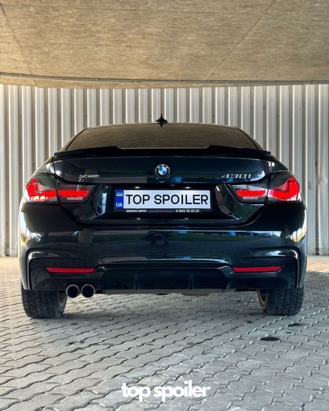 Спойлер багажника BMW 4 F36 Gran Coupe 2014-2020 стиль М4 (ABS пластик) дактейл БМВ Ф36 (чорний глянець) F36-M4 фото