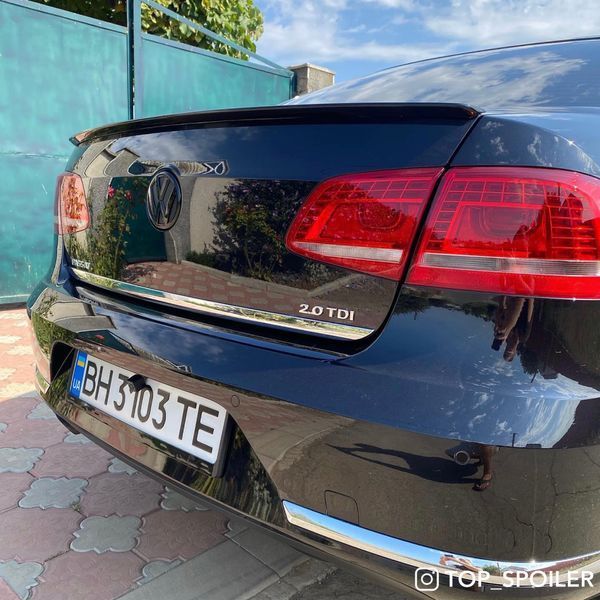 Спойлер багажника Volkswagen Passat B7 2010-2015 Європа (ABS пластик) сабля Пасат б7 B7-EU фото