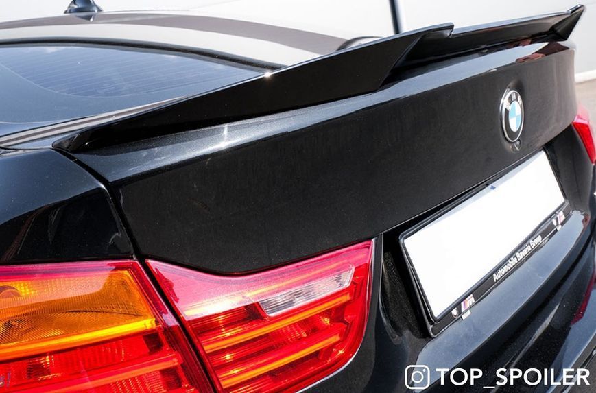 Спойлер багажника BMW 4 F36 Gran Coupe 2014-2020 стиль М4 (ABS пластик) дактейл БМВ Ф36 (чорний глянець) F36-M4 фото