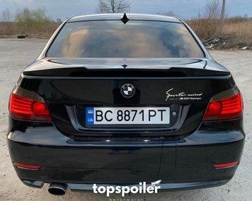 Спойлер багажника BMW 5 E60 2003-2010 стиль М4 (ABS пластик) дактейл БМВ Е60 (чорний глянець) E60-M4 фото