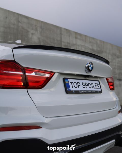 Спойлер багажника BMW X4 F26 2014-2018 стиль М (ABS пластик) БМВ Ф26 (чорний глянець) X4-F26 фото