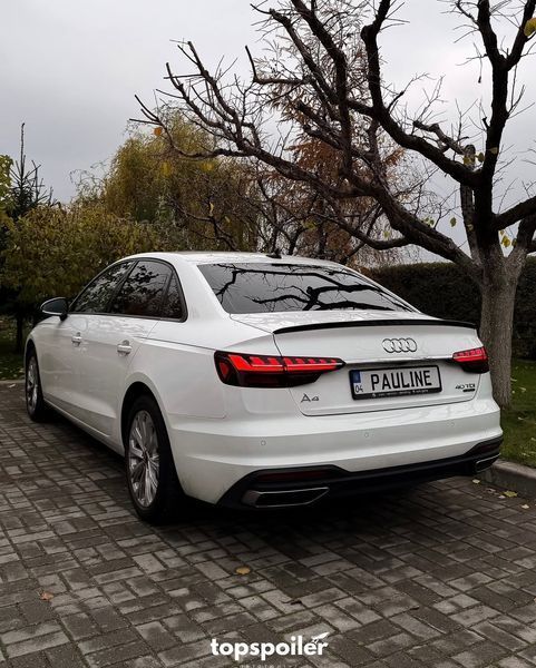 Спойлер багажника Audi A4 B9 2020+ стиль S4 (ABS пластик) сабля Ауді Ауди А4 б9 рестайлінг (чорний глянець) B9-20 фото