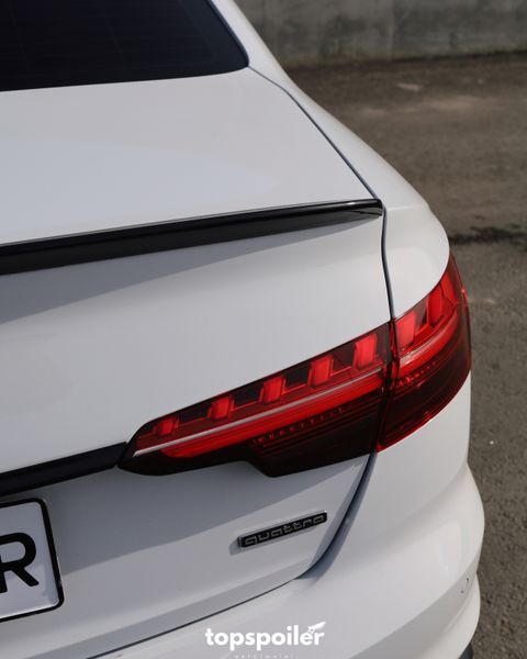 Спойлер багажника Audi A4 B9 2020+ стиль S4 (ABS пластик) сабля Ауді Ауди А4 б9 рестайлінг (чорний глянець) B9-20 фото