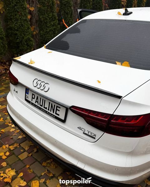 Спойлер багажника Audi A4 B9 2020+ стиль S4 (ABS пластик) сабля Ауді Ауди А4 б9 рестайлінг (чорний глянець) B9-20 фото