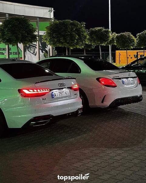 Спойлер багажника Audi A4 B9 2020+ стиль S4 (ABS пластик) сабля Ауді Ауди А4 б9 рестайлінг (чорний глянець) B9-20 фото