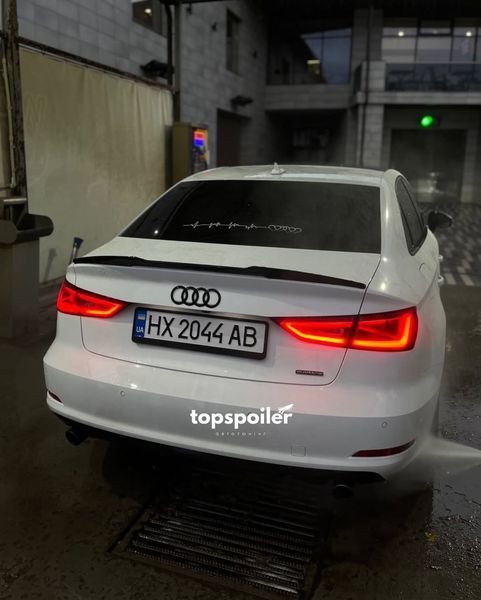 Спойлер багажника Audi A3 8V 2013-2020 стиль М4 (ABS пластик) дактейл Ауді Ауди А3 (чорний глянець) A3-M4 фото