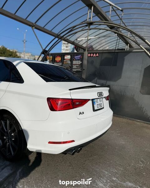 Спойлер багажника Audi A3 8V 2013-2020 стиль М4 (ABS пластик) дактейл Ауді Ауди А3 (чорний глянець) A3-M4 фото