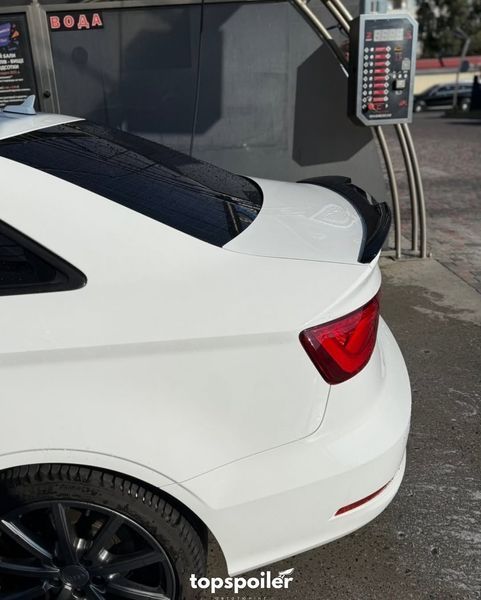 Спойлер багажника Audi A3 8V 2013-2020 стиль М4 (ABS пластик) дактейл Ауді Ауди А3 (чорний глянець) A3-M4 фото